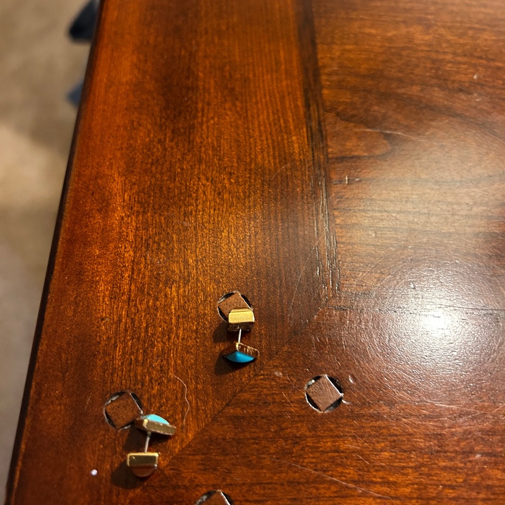 Stella & Dot Gold and Turquoise Earrings